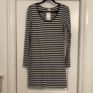 H&M Grey and Navy Striped Dress